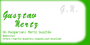 gusztav mertz business card